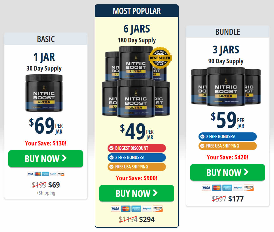 Nitric Boost Ultra pricing options